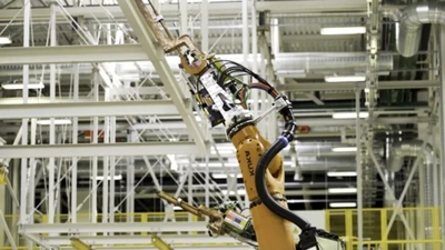Fábrica robôs industriais